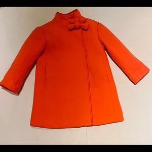 J.Crew Orange Car Coat Size 4-5Y